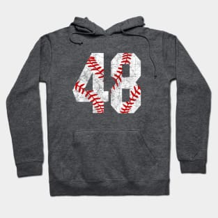 Vintage #48 Baseball Laces Baseball Mom Jersey Love Baseball Hoodie